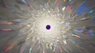 Abstract Whirlpool With White Light Motion Background Optical Illusion Design