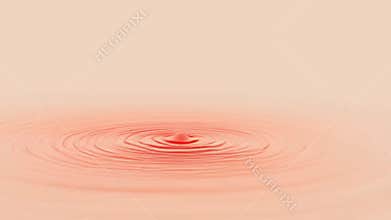 Ripples of red appear on the calm water surface.