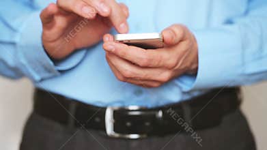 Businessman using smartphone