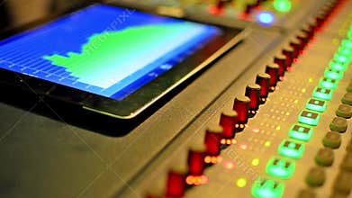 Music studio audio mixer.