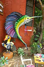 Artistic Hand Made Colourfull Sailfish
