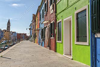 A canal in Burano