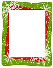 Red Green Snowflake Frame