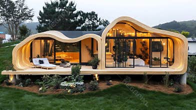 Innovative Sustainable Architecture Showcases Biomaterials in a Smart City Environment With Greenery and Zero Emissions