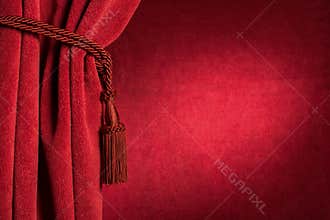 Red theatre curtain