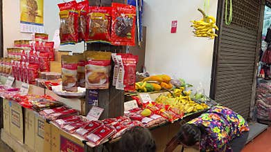 Thailand Bangkok 04.05.2025 Chatuchak market rows of clothes dried fruits food at the famous Market people Asians