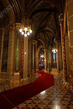 Hungarian Parliament Building, Gothic Revival style building with lavishly decorated rooms