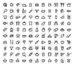 Vector food icons set
