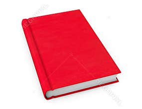 Book with red blank cover
