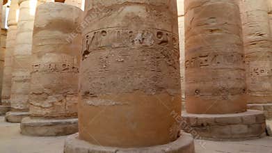 columns in karnak temple in egypt