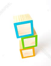 Blank wooden ABC blocks