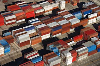 Cargo containers.
