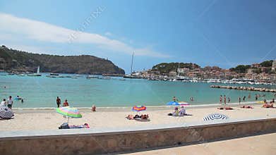 View form old tramway in Port de Soller, Mallorca Island, Spain