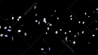 Playing Cards Flying, stock footage