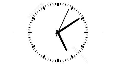 Clock on white background