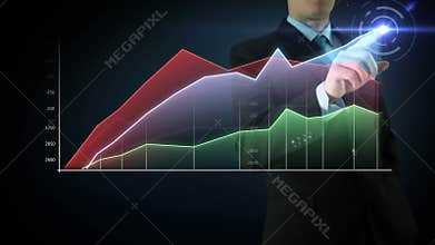 Businessman interactivity Touch screen