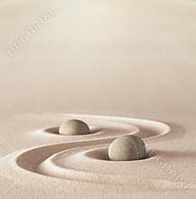 Zen garden meditation wellness stone