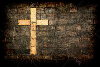 brick Cross of christ textured