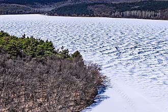 Early Spring Snow - Scenery of Jingyuetan National Forest Park, Changchun, China