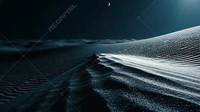 Desert Horizon with Bright Star for Navigation and Hope Themes
