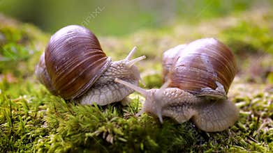 Helix pomatia also Roman snail, Burgundy snail