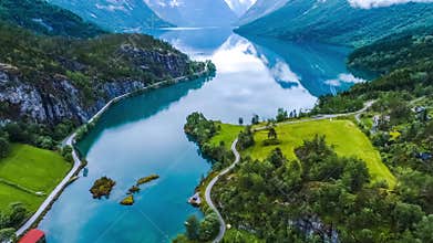 lovatnet lake Beautiful Nature Norway