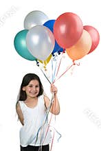 Girl and balloons