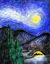 Starry Bethlehem Night