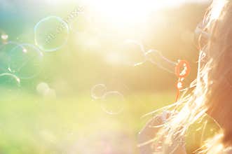 Girl in the summer sun