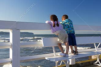 Kids on the pier