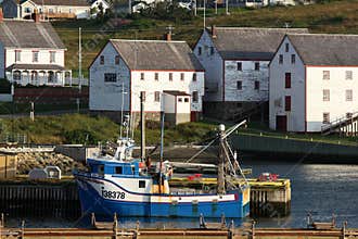 Historic wooden buildings in Bonavista, Newfoundland, Canada