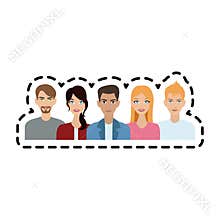 group of atractive men and women icon image