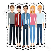 group of atractive men and women icon image