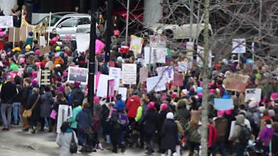 Women`s march Vancouver timelapse