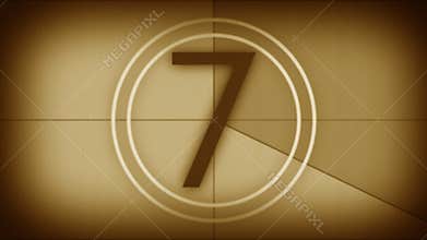 2 versions of an old-fashioned film countdown leader