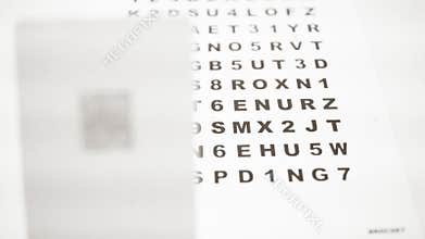 Focusing front and back different letters for optic inspection