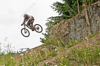 Mountain bike jumping