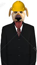 Dog Project Engineer, Manager, Isolated