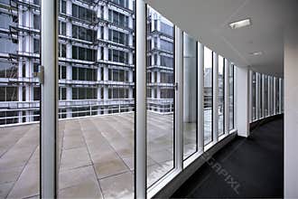 Modern office corridor