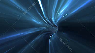 Fast blue time warp tunnel