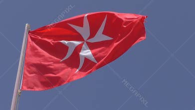National flag civil ensign of Malta isolated