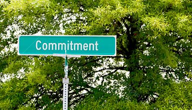 Commitment Street Sign