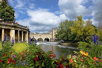 Cityscape in the medieval town Bath, Somerset, England