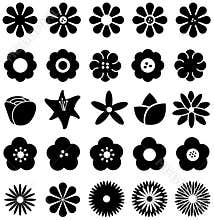 Simple shape geometric flower such as rose tulip sunflower daisy