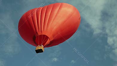 Hot air balloon flying in the sky