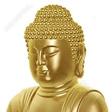 Golden Buddha head