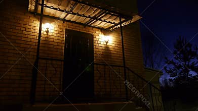 Country house night panorama only second door