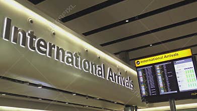 International Arrivals at London Heathrow Airport