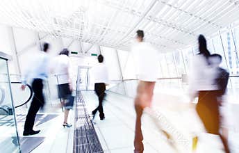 Business Rush Hour Commuter Office Walking Concept