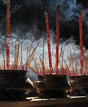 Prayer sticks, Thien Hau Pagoda, Vietnam